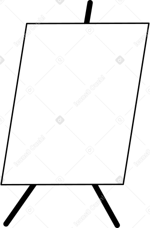 clean white easel Illustration in PNG, SVG