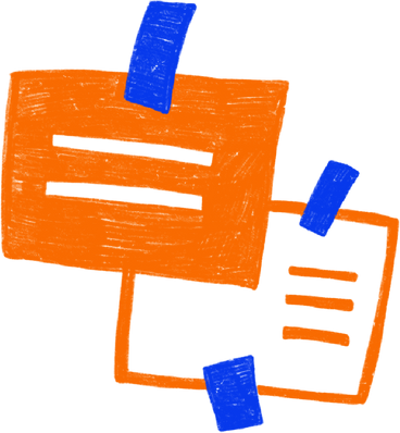 two orange worksheets with tasks PNG, SVG