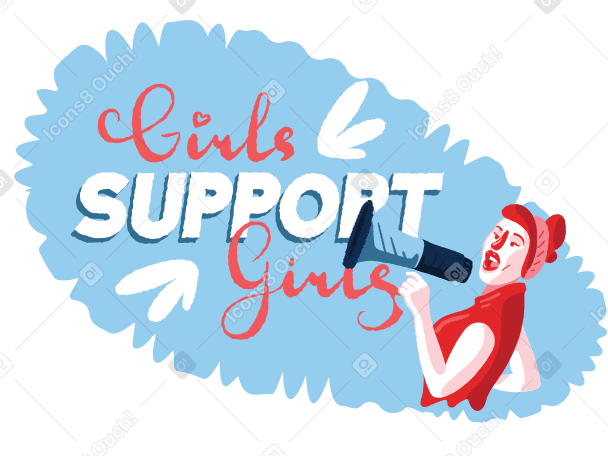 Поддерживающие девушки в PNG, SVG