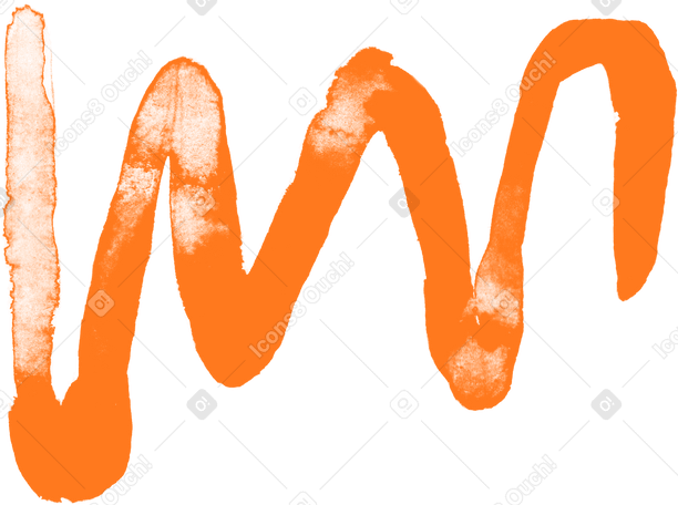orange scribble PNG, SVG