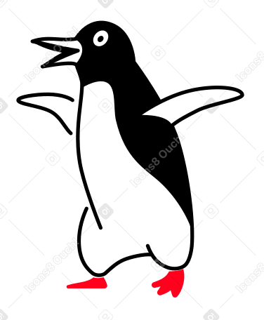 penguin Illustration in PNG, SVG