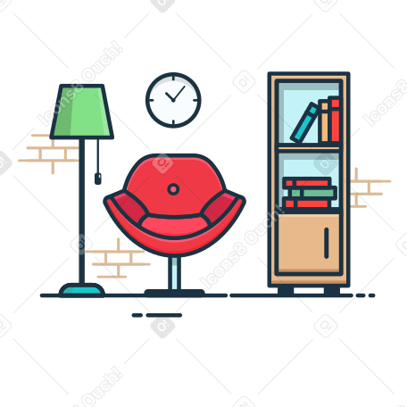 Reading room Illustration in PNG, SVG