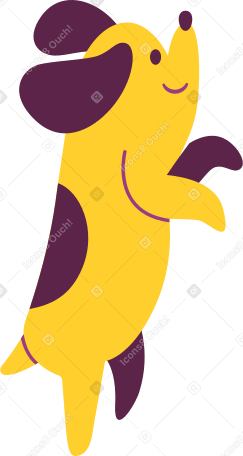dog dancing on hind legs PNG, SVG