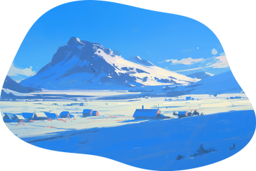 Iceland snowy background PNG, SVG