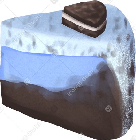 blueberry cake with oreo on top PNG, SVG