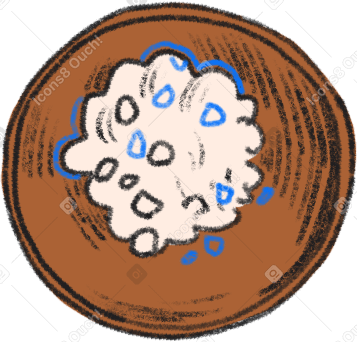 small wooden plate with salt PNG、SVG