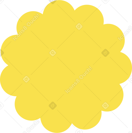 желтая декоративная фигура в PNG, SVG