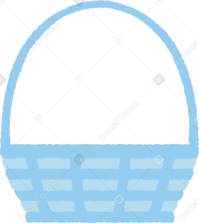 basket with long handle PNG, SVG