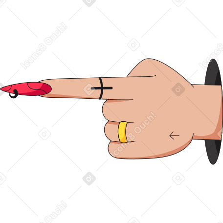 cartoon hand pointing png
