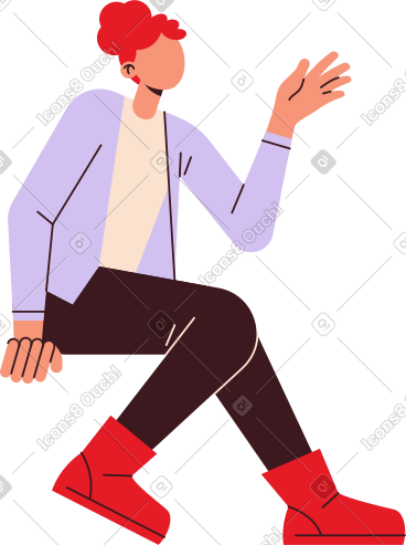 坐着的年轻女子 PNG, SVG