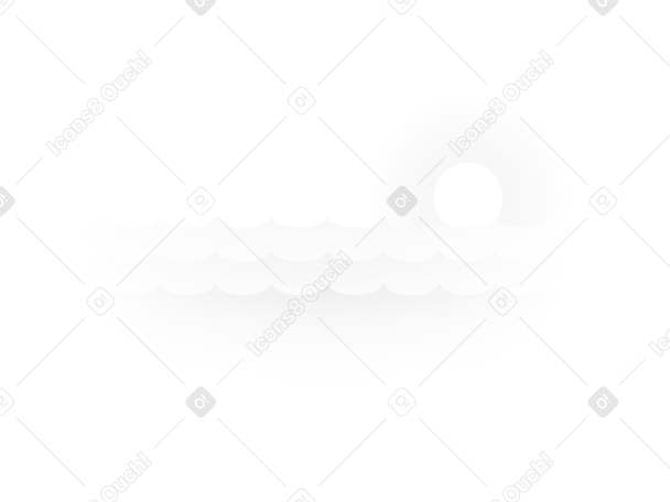 sea with sunset Illustration in PNG, SVG