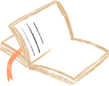 open book with an orange bookmark PNG, SVG