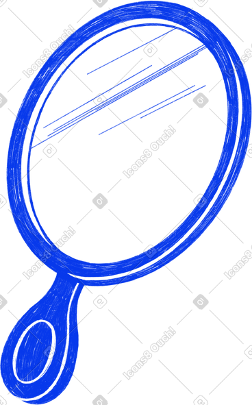 Blue oval mirror PNG, SVG