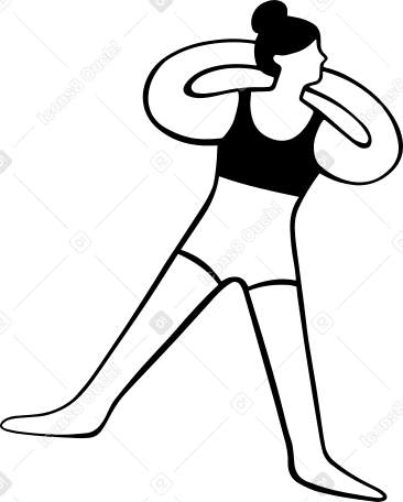 水着を着て横たわる女性 PNG、SVG