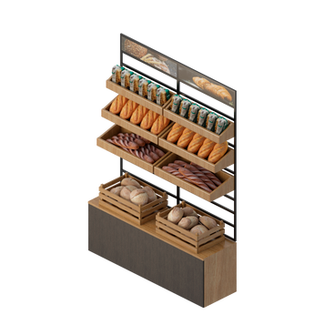 Isometric bread rack PNG, SVG