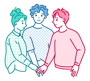 Group of people holding hands together PNG, SVG