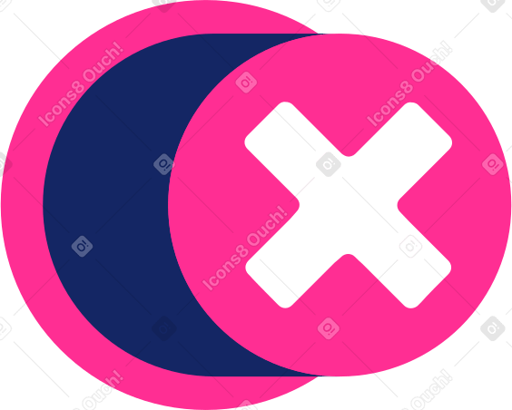 button x Illustration in PNG, SVG