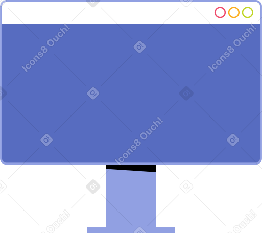 empty computer monitor Illustration in PNG, SVG