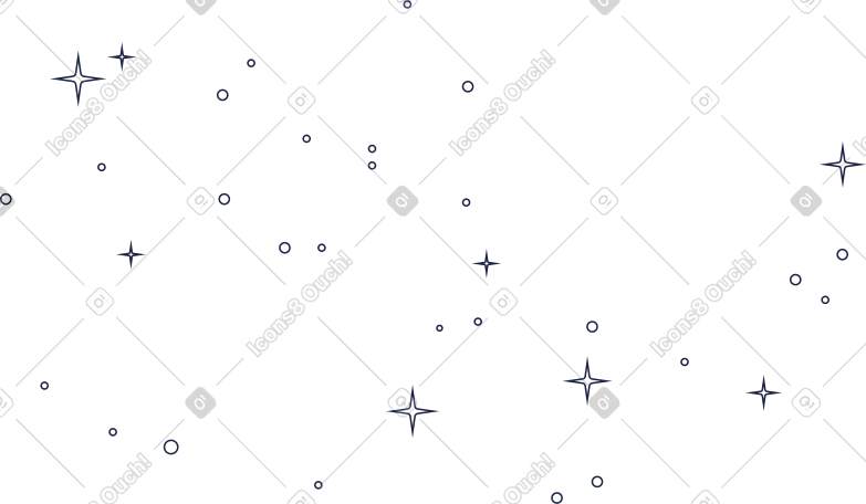 stars and bubbles line PNG, SVG