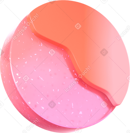 3D disk separated into two parts PNG, SVG