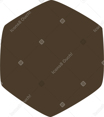 brown hexagon Illustration in PNG, SVG