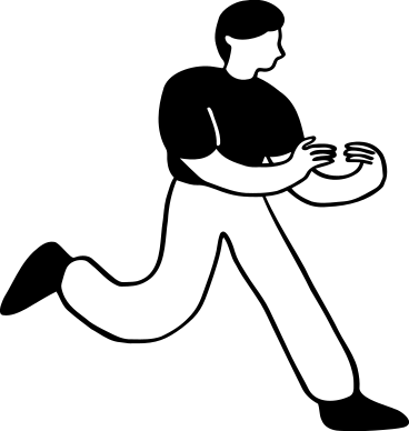 Man running and holding something PNG, SVG