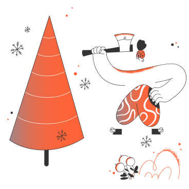 Getting tree for Christmas PNG, SVG