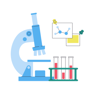 Laboratory tests on microscope PNG, SVG