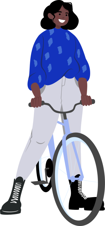 girl on a bicycle PNG, SVG