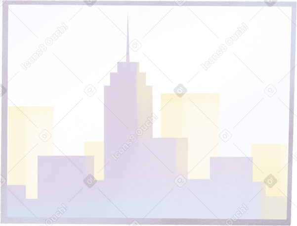 photo with the silhouette of the city of new york Illustration in PNG, SVG