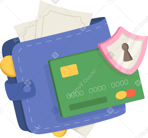 wallet with money and card PNG, SVG