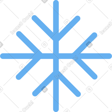 Blue snowflake PNG, SVG