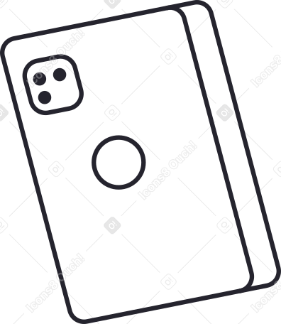 white tablet with camera Illustration in PNG, SVG