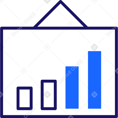 wall picture with charts Illustration in PNG, SVG