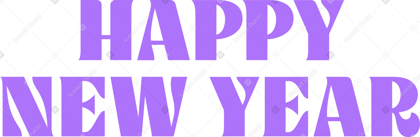 Letras de feliz ano novo PNG, SVG