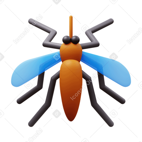 3D mosquito PNG, SVG
