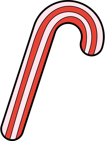 Candy cane PNG, SVG