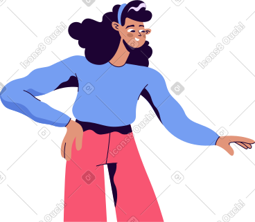 指着某物的女人 PNG, SVG