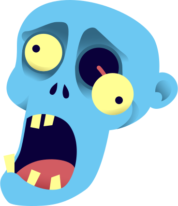 zombie head PNG, SVG