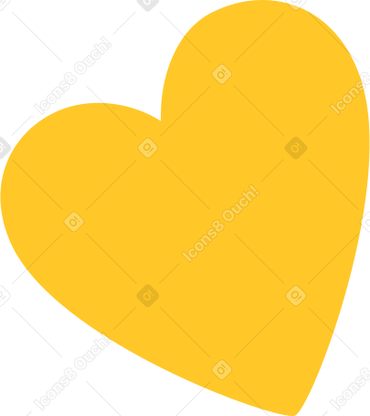 heart yellow small PNG, SVG