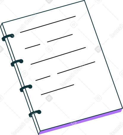 Notizbuch mit einem text PNG, SVG