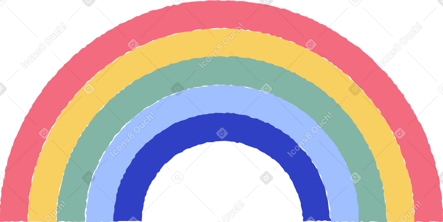 rainbow Illustration in PNG, SVG
