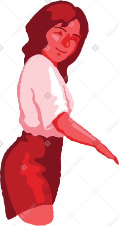 smiling woman Illustration in PNG, SVG