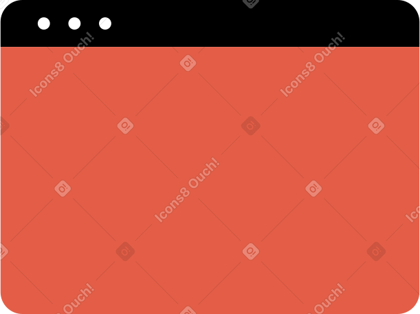 empty red browser Illustration in PNG, SVG