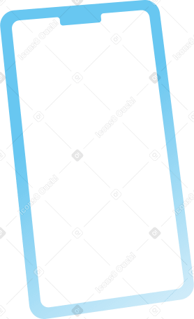 синий смартфон в PNG, SVG