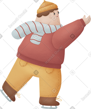 Boy on skates PNG, SVG