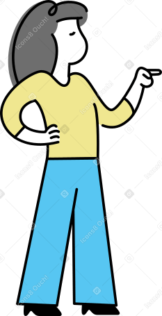 woman pointing her finger PNG, SVG