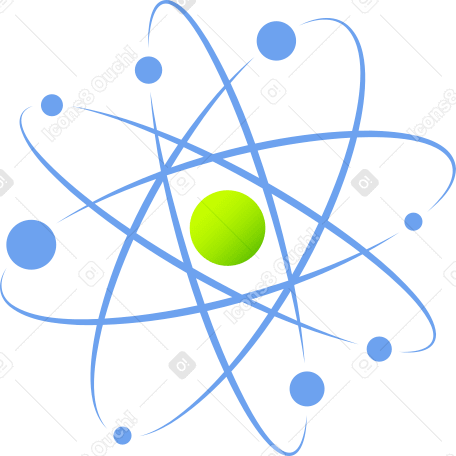 модель атома в PNG, SVG