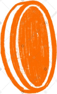 Orange coin three PNG, SVG