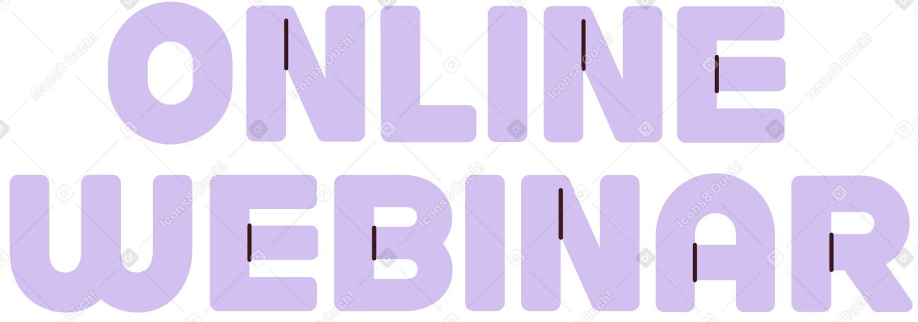 Webinar on-line de letras PNG, SVG